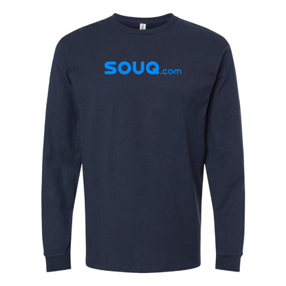 Men's Souq.com Logo Cotton Long Sleeve T-Shirt