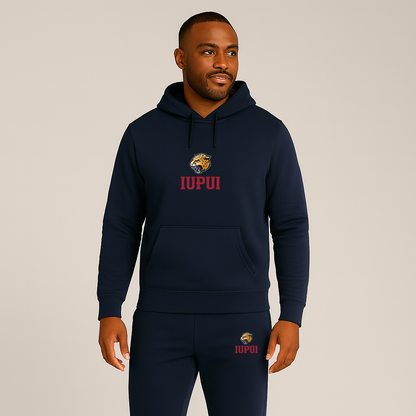 Men's IUPUI Jaguars Logo Hoodie Joggers Set
