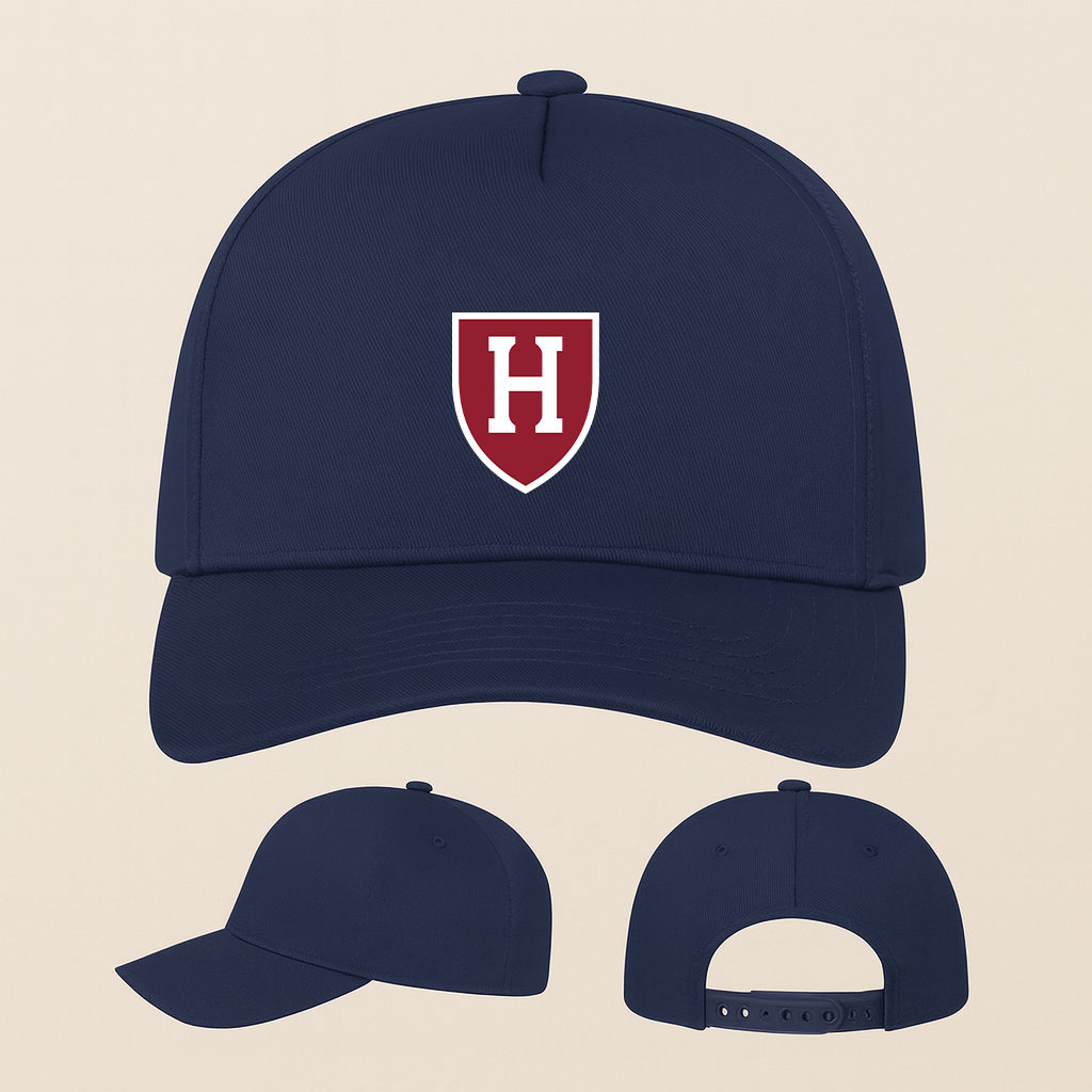 George Harvard Crimson Logo Five Panel Twill Snapback Cap