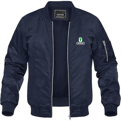 Men's DKW Logo Lightweight Bomber Jacket Windbreaker Softshell Varsity Jacket Coat