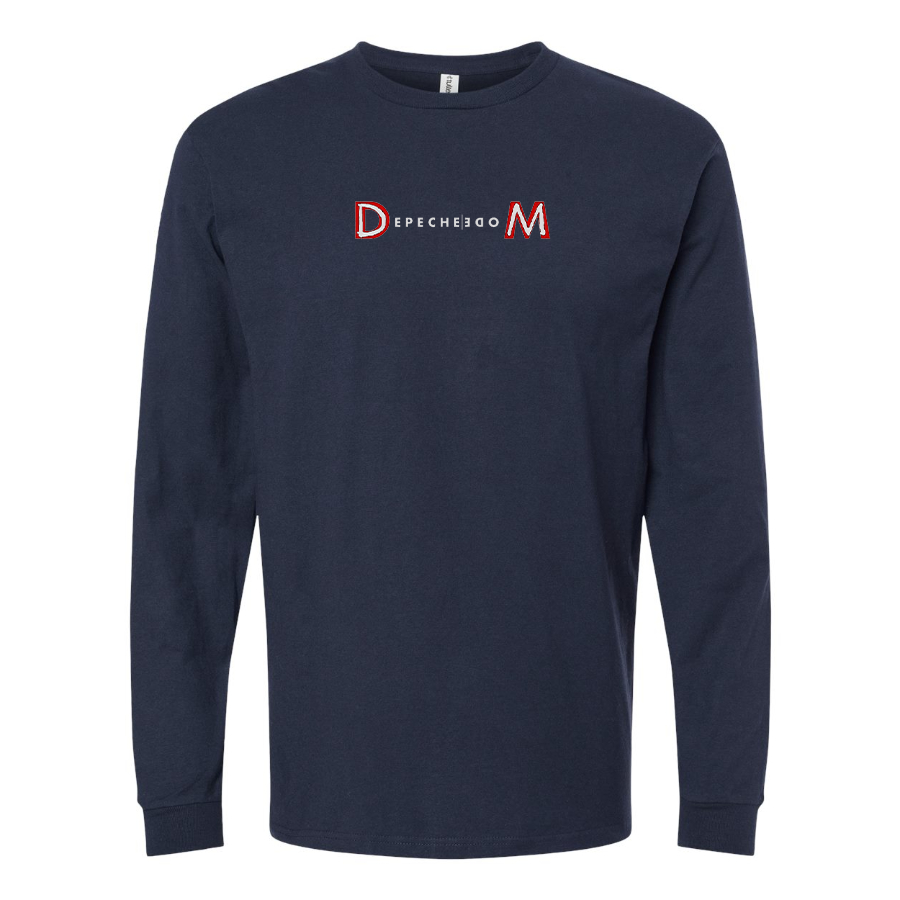 Men's Depeche Mode Logo Cotton Long Sleeve T-Shirt