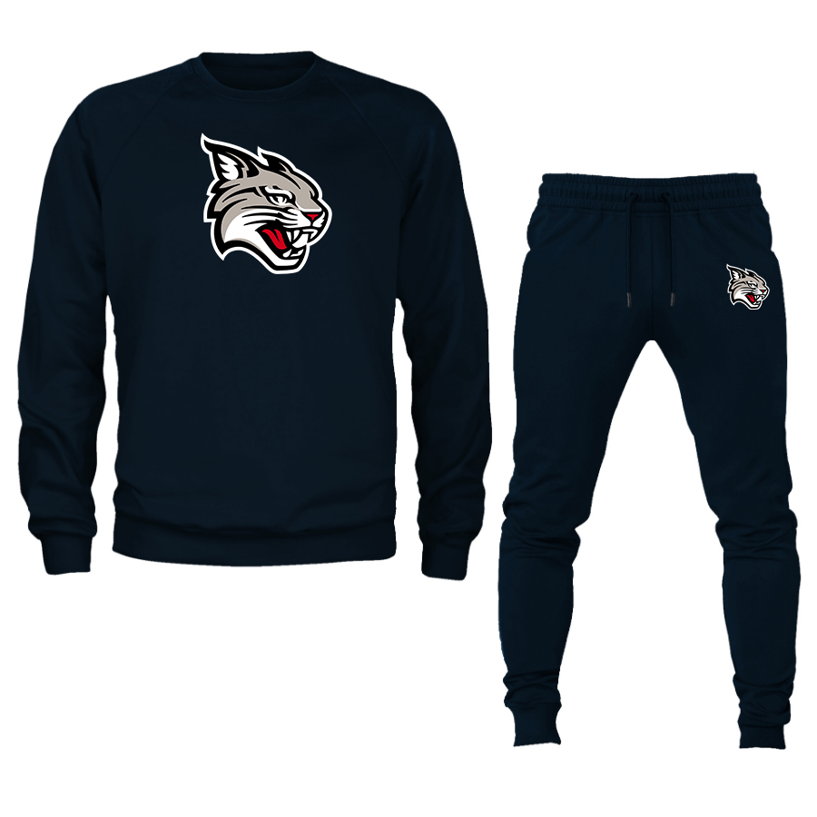 Men's Davidson Wildcats Crewneck Sweatshirt Joggers Suit