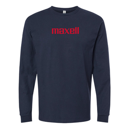 Men's Maxell Logo Cotton Long Sleeve T-Shirt