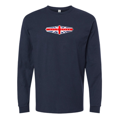 Men's David Brown Logo Cotton Long Sleeve T-Shirt