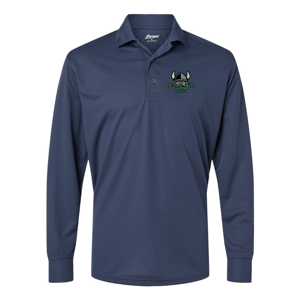 Men's  Cleveland State Vikings    Paragon Prescott Long Sleeve Polo
