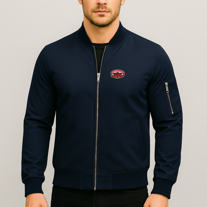 Men's Jacksonville State Gamecocks Logo Lightweight Bomber Jacket Windbreaker Softshell Varsity Jacket Coat