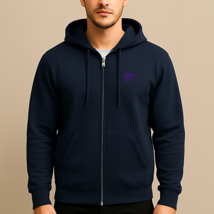 Men's Kansas State Wildcats Logo  Zipper Hoodie