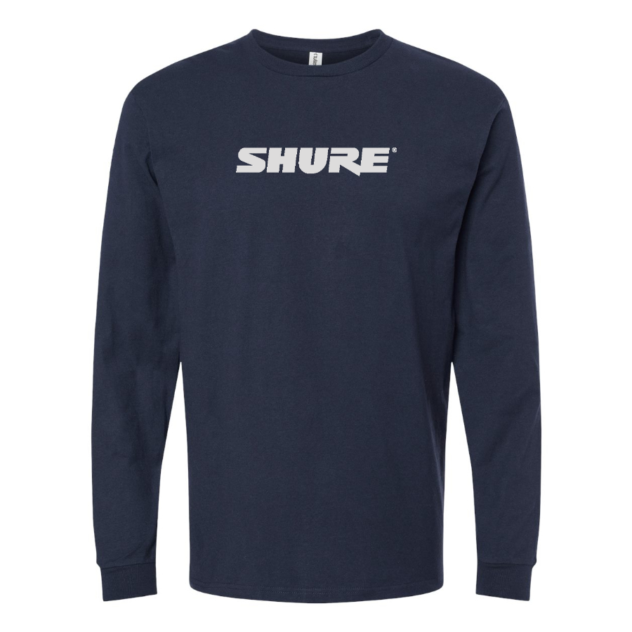 Men's Shure Logo Cotton Long Sleeve T-Shirt