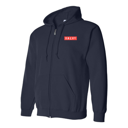Men's Valve Banner Logo Zipper Hoodie