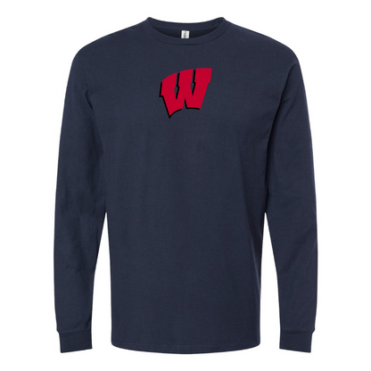 Men's Wisconsin Badgers Logo Cotton Long Sleeve T-Shirt