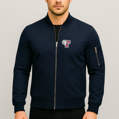 Men's Fordham Rams Logo Lightweight Bomber Jacket Windbreaker Softshell Varsity Jacket Coat