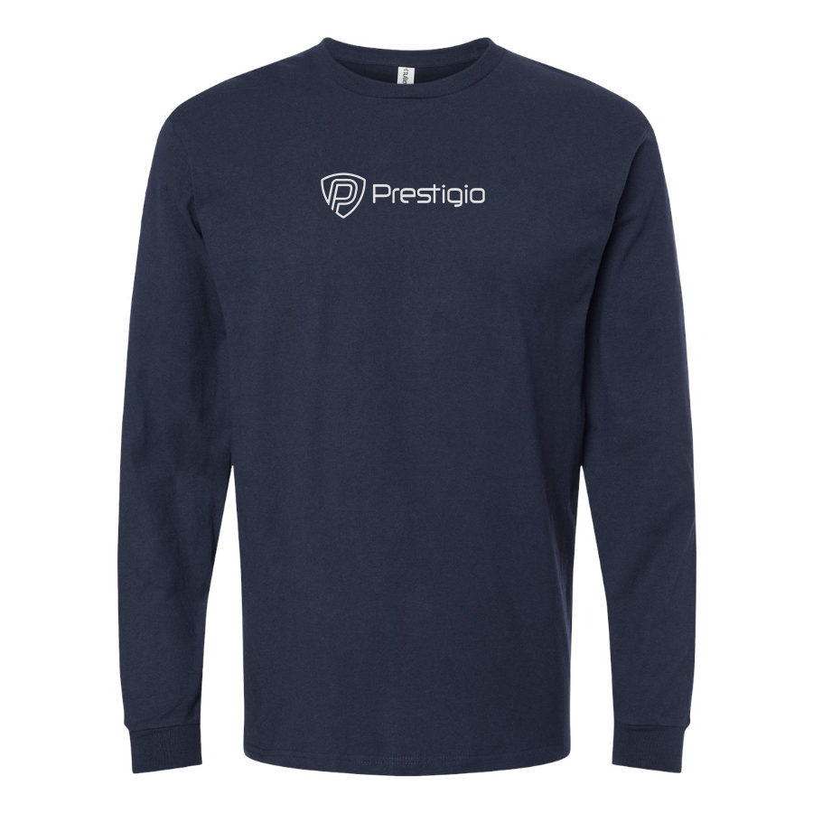 Men's Prestigio Logo Cotton Long Sleeve T-Shirt