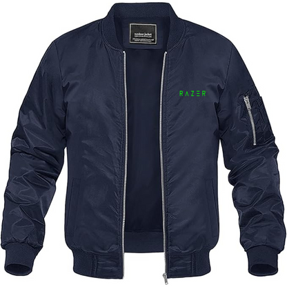 Men's Raze Logo Lightweight Bomber Jacket Windbreaker Softshell Varsity Jacket Coat