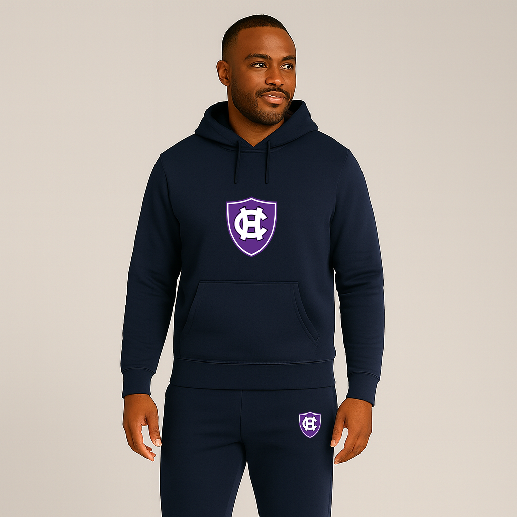 Men's Holy Cross Crusaders Logo Hoodie Joggers Set