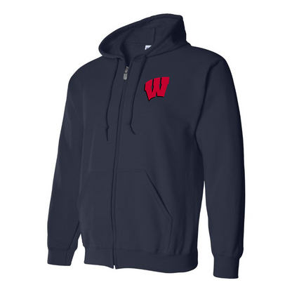 Men's Wisconsin Badgers Logo Zipper Hoodie