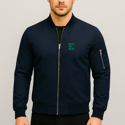 Men's Eastern Michigan Eagles Logo Lightweight Bomber Jacket Windbreaker Softshell Varsity Jacket Coat