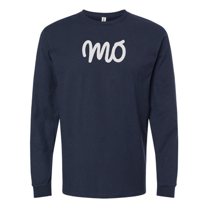 Men's Mo Logo Cotton Long Sleeve T-Shirt