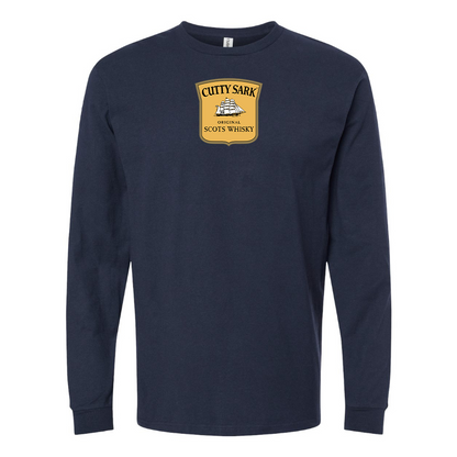 Men's Cutty Sark Logo Cotton Long Sleeve T-Shirt