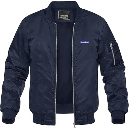 Men's Henry Boot Logo Lightweight Bomber Jacket Windbreaker Softshell Varsity Jacket Coat
