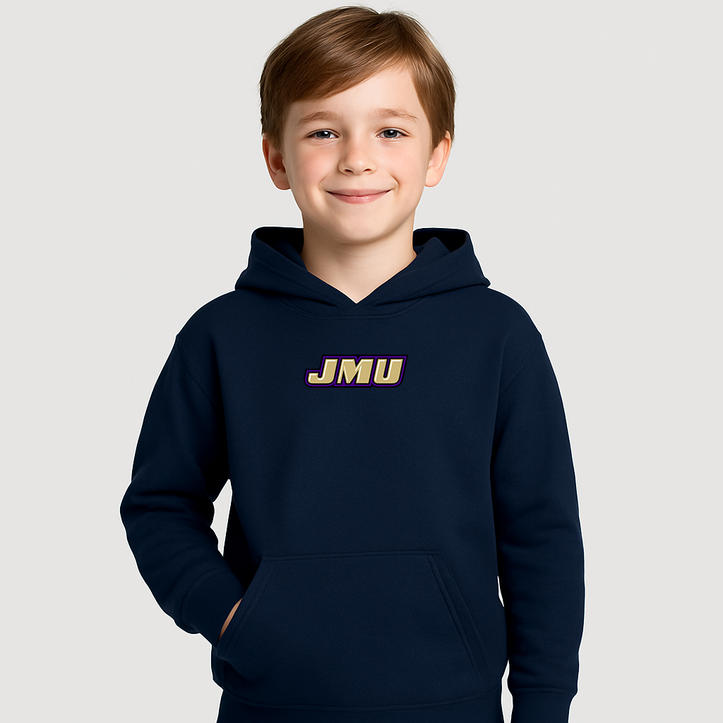 Youth James Madison Dukes Logo Pullover Hoodie