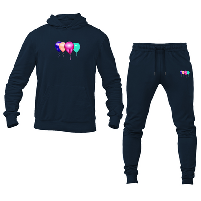 Men's Balloon-Emojis Logo Hoodie Joggers Set