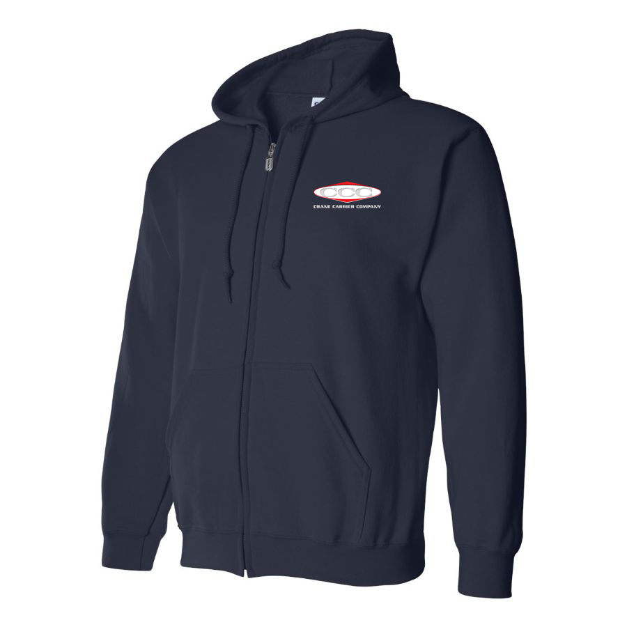 Men's Crane Carrier Company Logo Zipper Hoodie