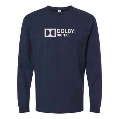 Men's Dolby Digital  Logo Cotton Long Sleeve T-Shirt