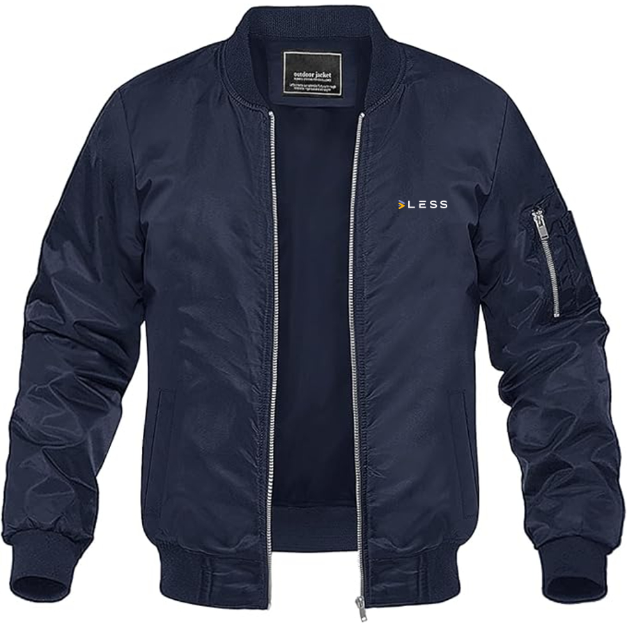 Men's LOGO LESS Logo Lightweight Bomber Jacket Windbreaker Softshell Varsity Jacket Coat