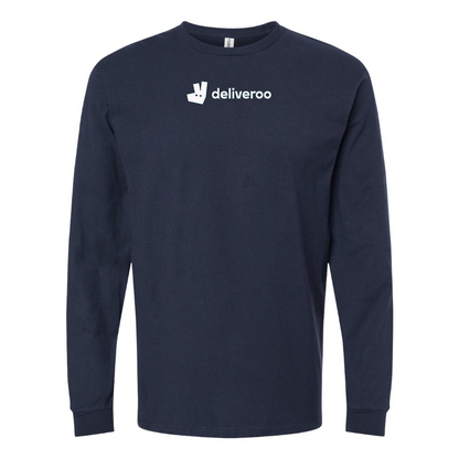 Men's Deliveroo Logo  Cotton Long Sleeve T-Shirt