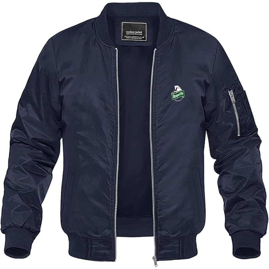 Men's Asquith Logo Lightweight Bomber Jacket Windbreaker Softshell Varsity Jacket Coat
