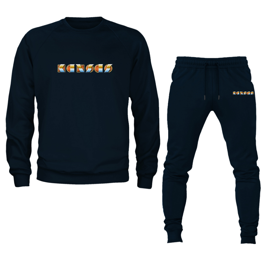 Men's Kansas Crewneck Sweatshirt Joggers Suit