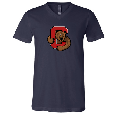 Cornell Big Red BELLA  CANVAS - Jersey V-Neck T-Shirt