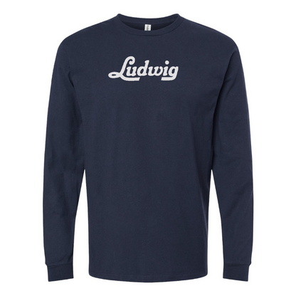 Men's Ludwig  Logo Cotton Long Sleeve T-Shirt