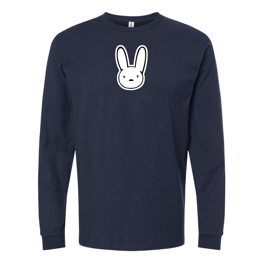 Men's Bad Bunny Logo Cotton Long Sleeve T-Shirt