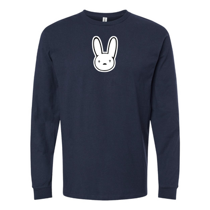 Men's Bad Bunny Logo Cotton Long Sleeve T-Shirt
