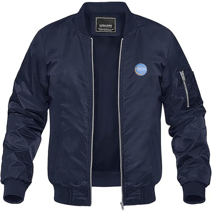 Men's Fondation Concorde Logo Lightweight Bomber Jacket Windbreaker Softshell Varsity Jacket Coat