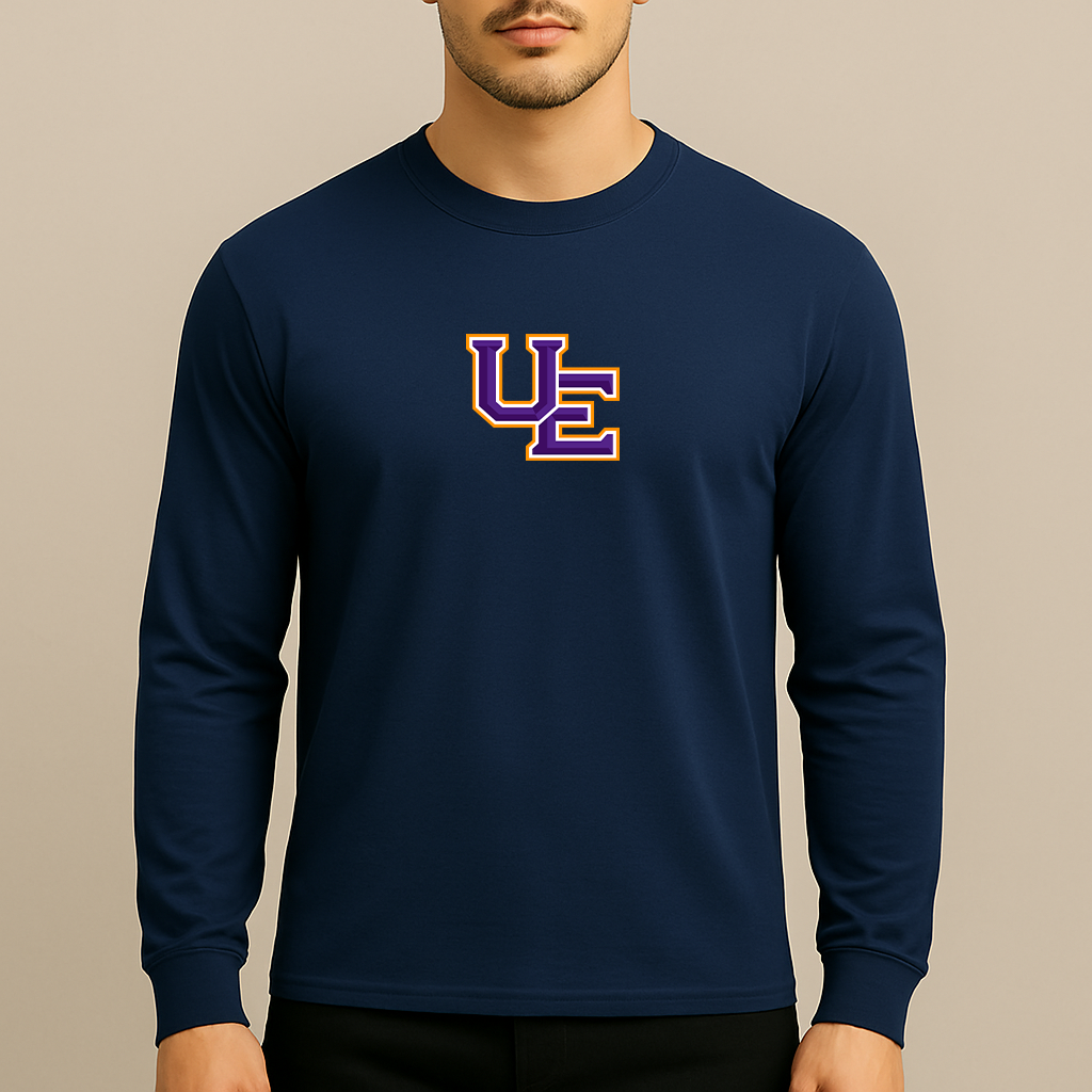 Men's Evansville Purple Aces Logo Long Sleeve T-Shirt