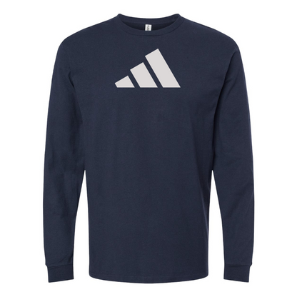 Men's Adidas Logo Cotton Long Sleeve T-Shirt