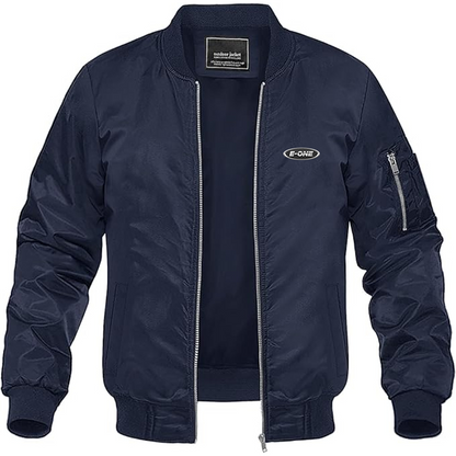 Men's E-One Logo Lightweight Bomber Jacket Windbreaker Softshell Varsity Jacket Coat