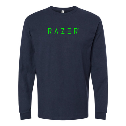 Men's Raze Logo Cotton Long Sleeve T-Shirt