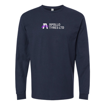 Men's Apollo Tyres Logo Cotton Long Sleeve T-Shirt