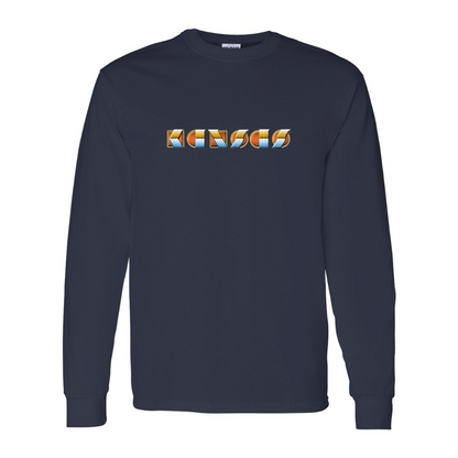 Men's Kansas Gildan Heavy Cotton Long Sleeve T-Shirt
