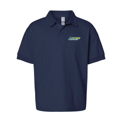 Youth  Delaware Blue Hens Gildan Dry Blend Jersey Polo