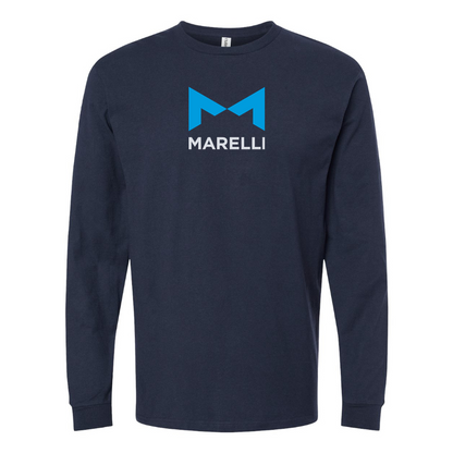 Men's Magneti-Marelli Logo Cotton Long Sleeve T-Shirt