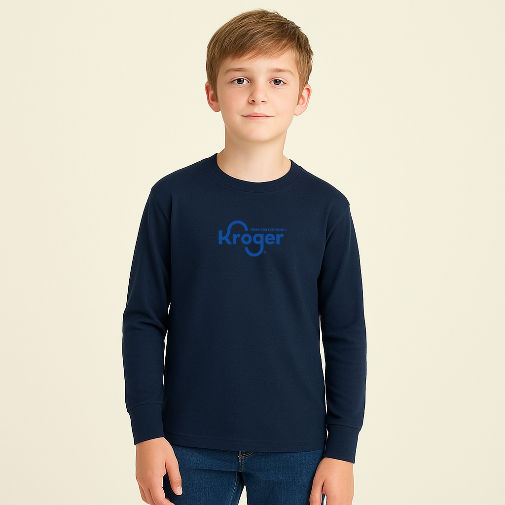 Youth Kroger Logo Cotton Long Sleeve T-Shirt