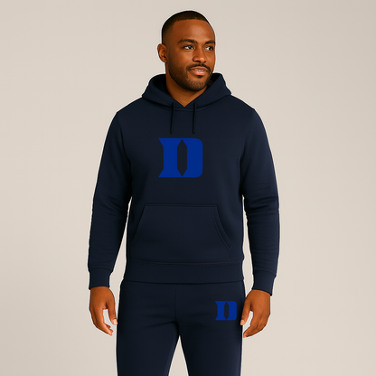 Men's Duke Blue Devils Logo Hoodie Joggers Set