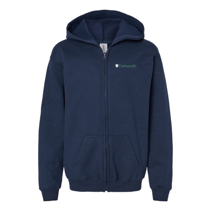 Youth Dartmouth College Gildan Heavy Blend Full Zip Hooded Sweatshirt