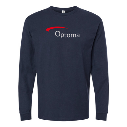 Men's Optoma Logo Cotton Long Sleeve T-Shirt