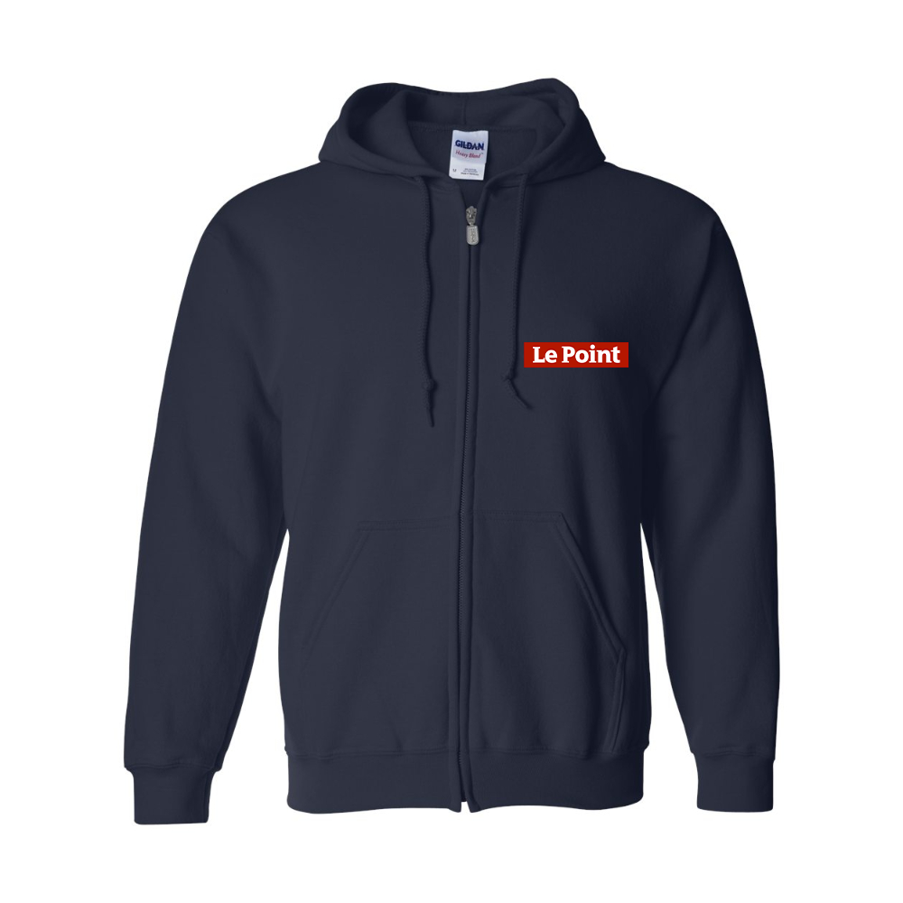 Men's Le Point Gildan  Heavy Blend Full Zip Hooded Sweatshirt