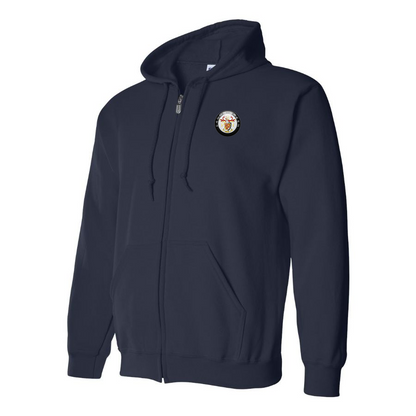 Men's Eadon Green Logo Zipper Hoodie